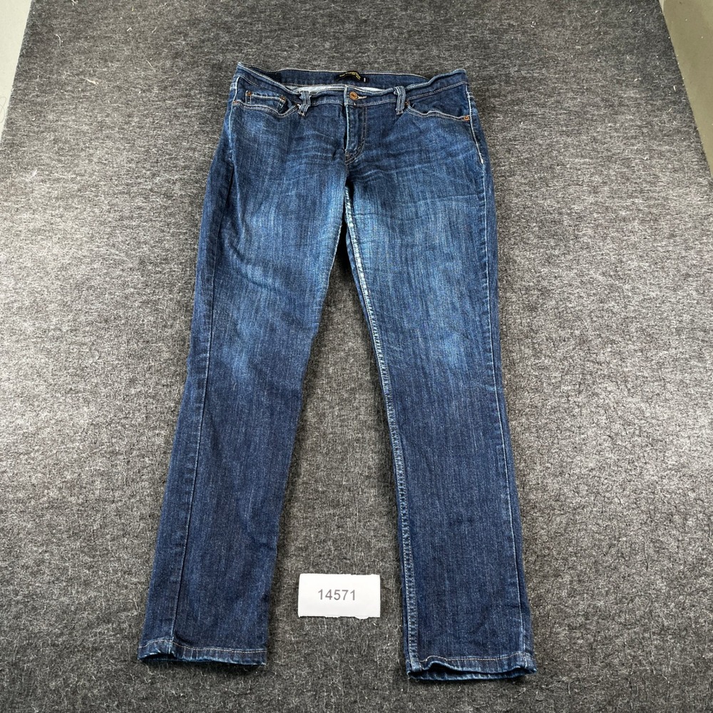 Levi's 524 Jeans Womens 13M Blue Denim Cotton Stretch Too Superlow Straight Leg